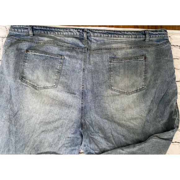 Ellos Womens Plus Size Blue Jeans Size 28‎ Tag 32 Curvy Denim High Rise Straight - Picture 15 of 16
